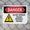Signmission Do Not Operate Unless Properly Trained Danger Sign, Plastic, 14in W x 10in L, 2PK OS-2PACK-DS-P-1014-L-1156 - alternate 2